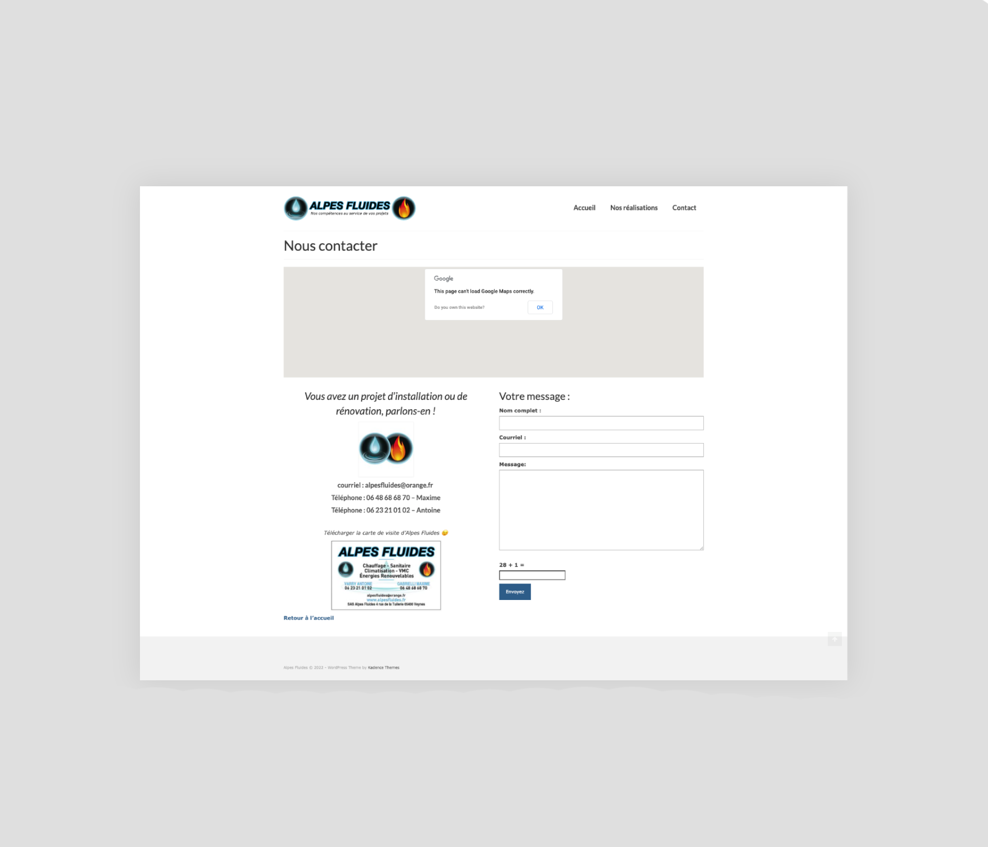 mockup d'un ordinateur affichant l'ancien site fiftydrive.fr
