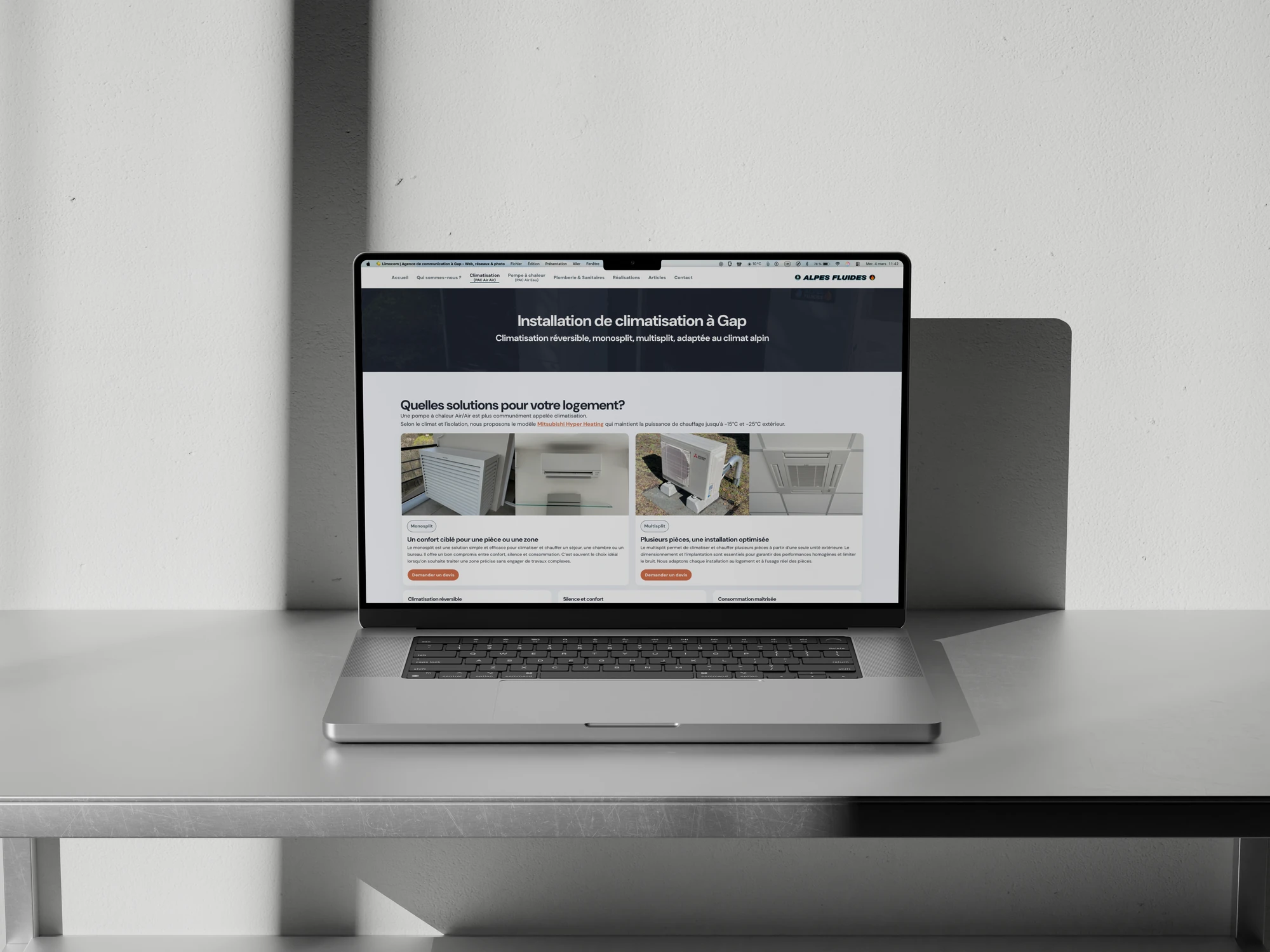 mockup d'un ordinateur et d'un téléphone affichant le site fiftydrive.fr