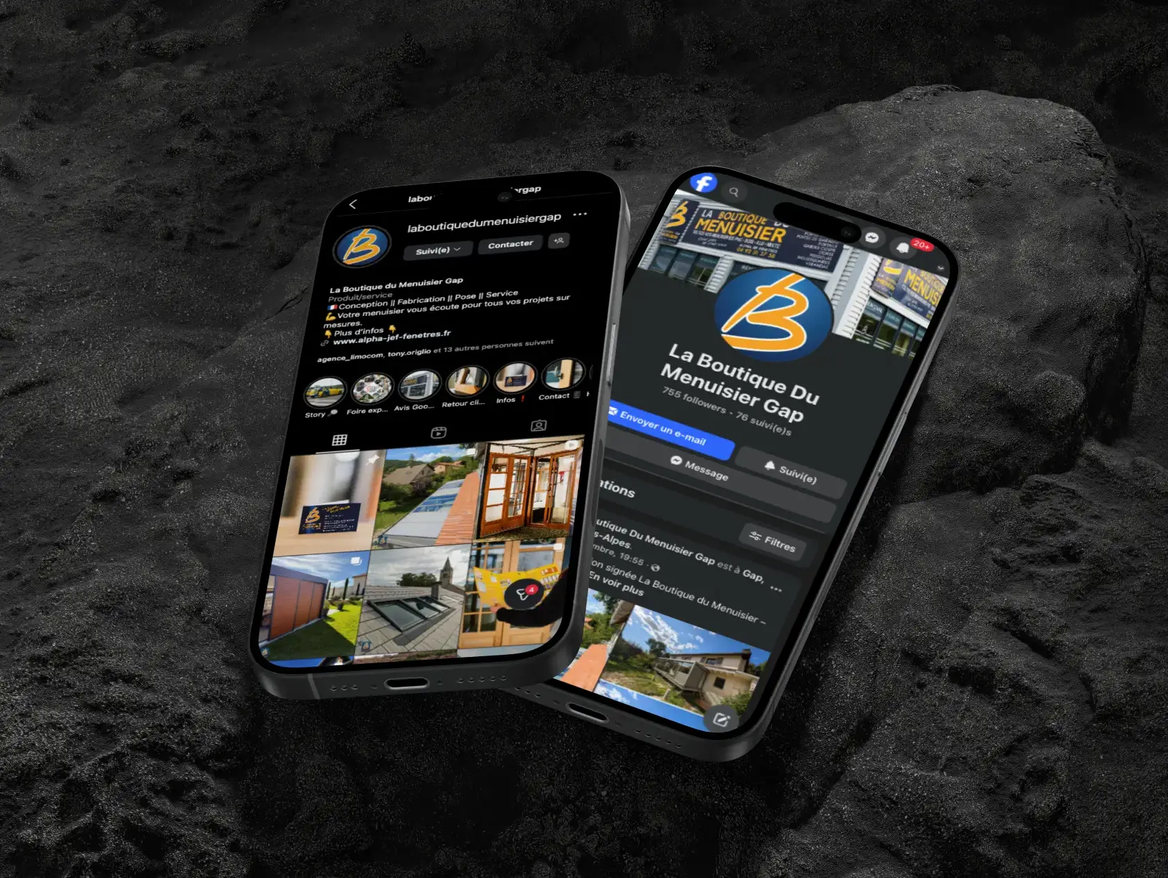 mockup du projet la boutique du menuisier