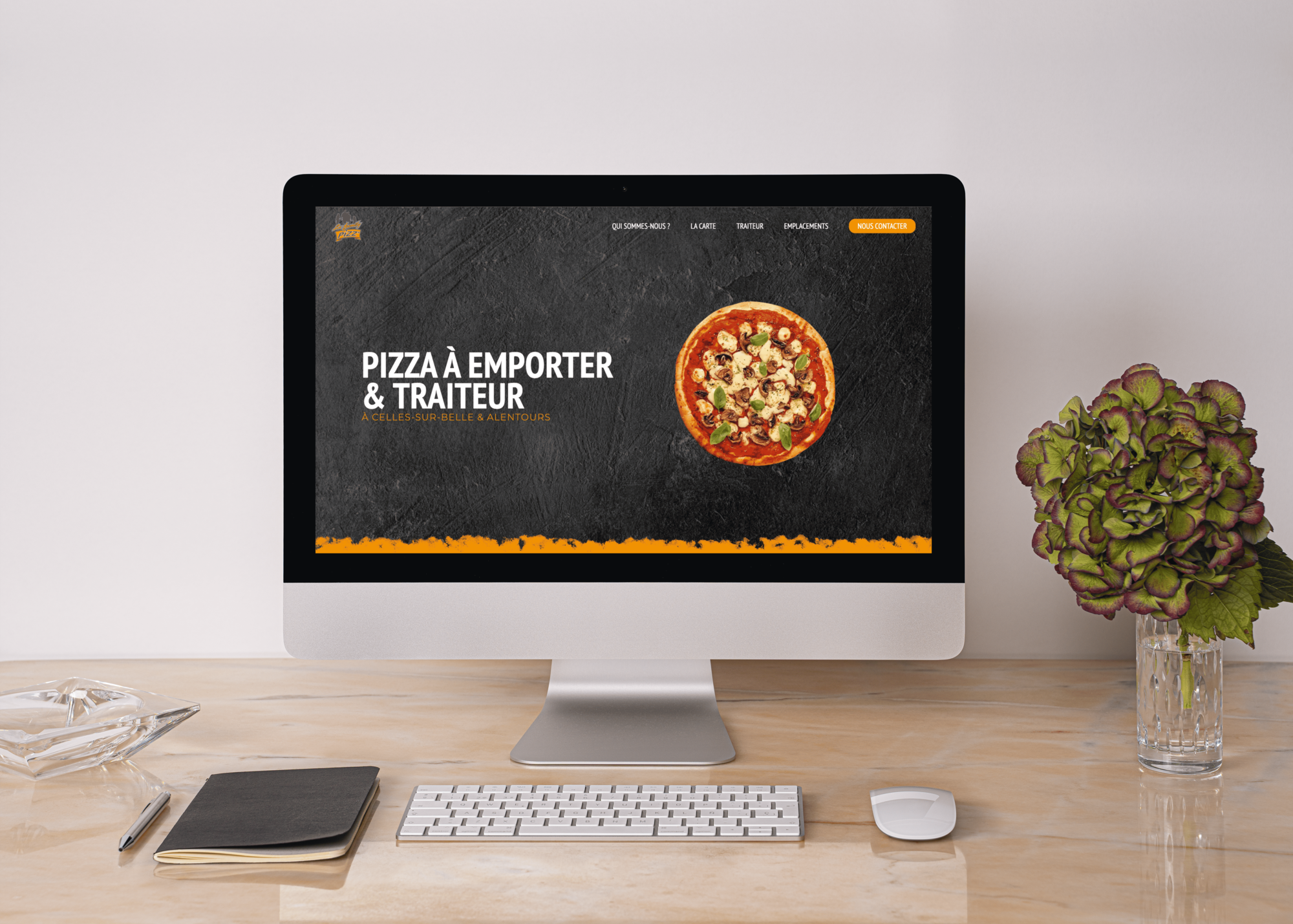 mockup du projet la family pizz'